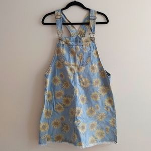 American Eagle sunflower overall dress